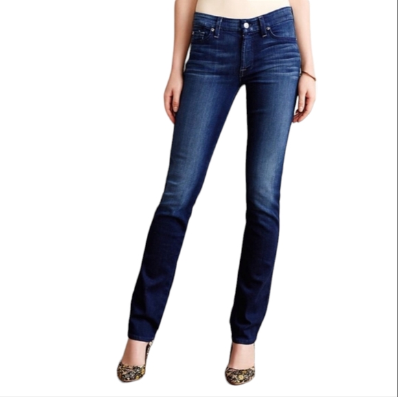 7FAMK Seven for All Mankind Kimmie Straight Leg jeans AU0231647A sz 32 tall/long - Picture 4 of 14